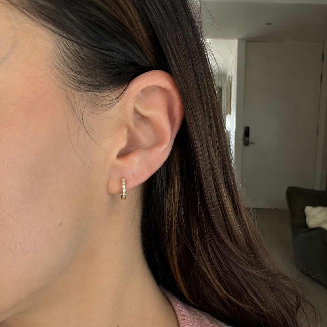 Half Diamond Hoops