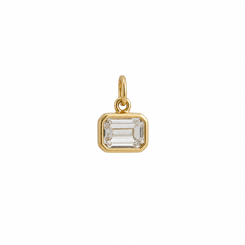Emerald Bezel Charm