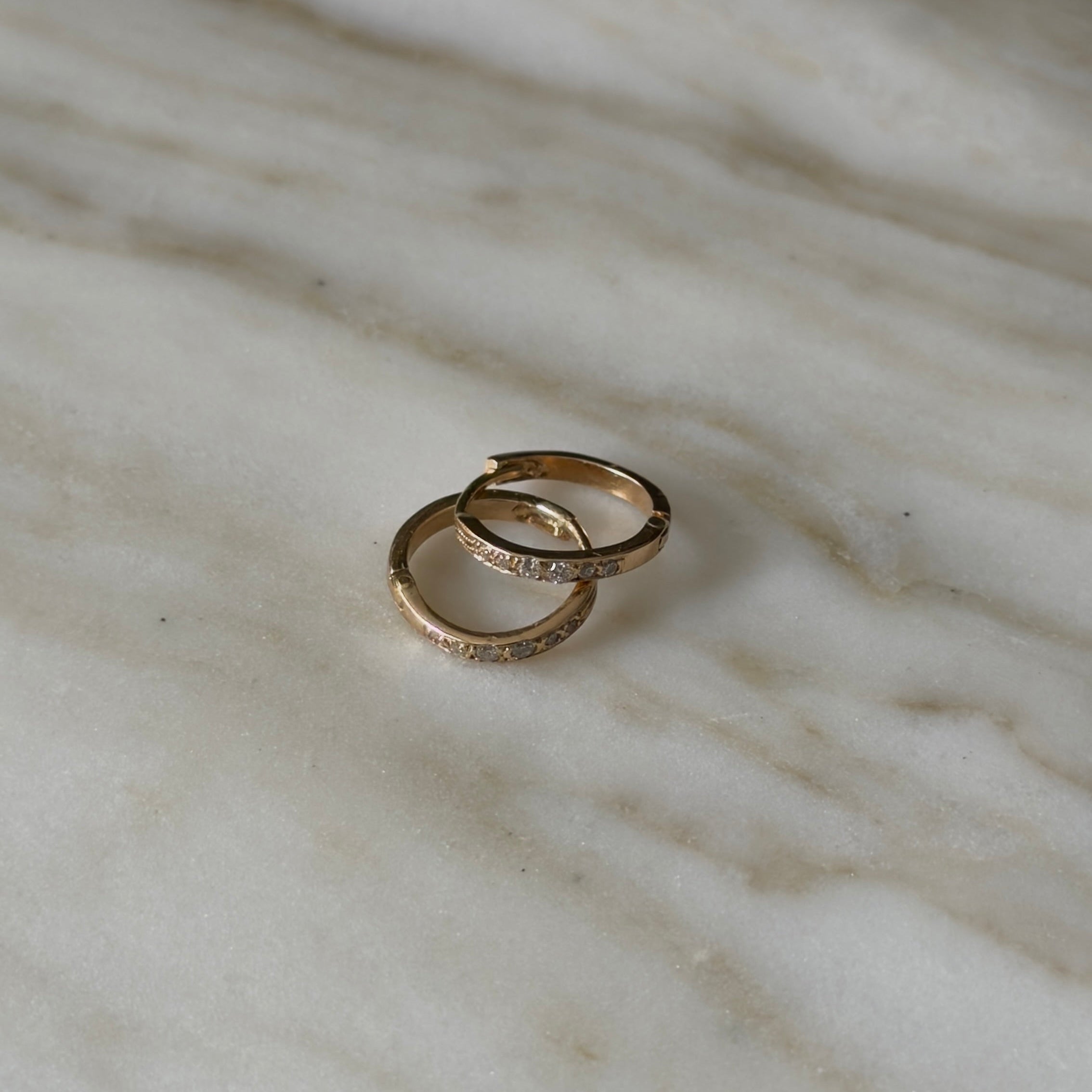 Half Diamond Hoops