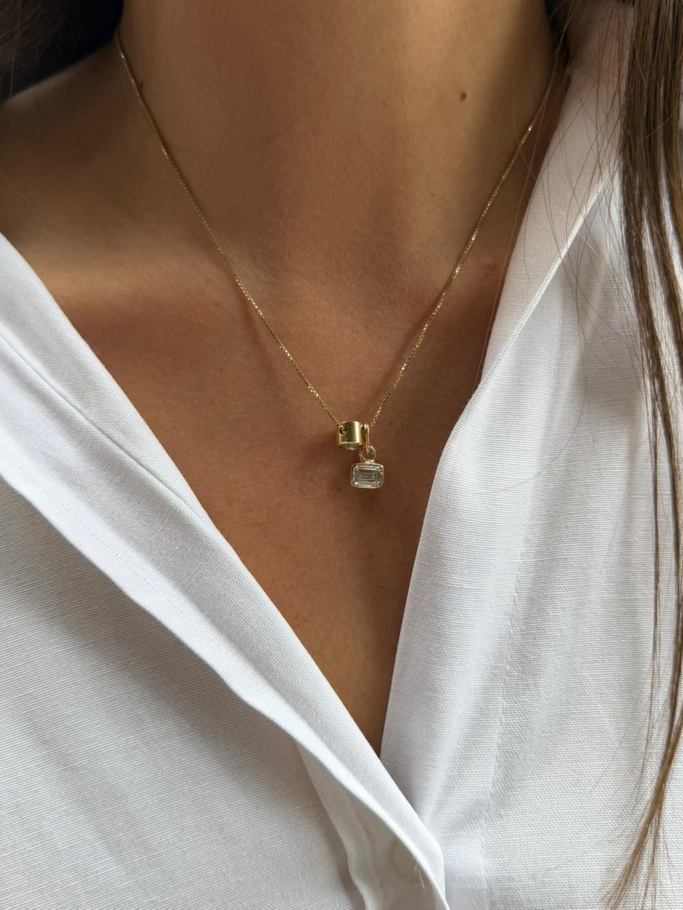 Emerald Bezel Charm