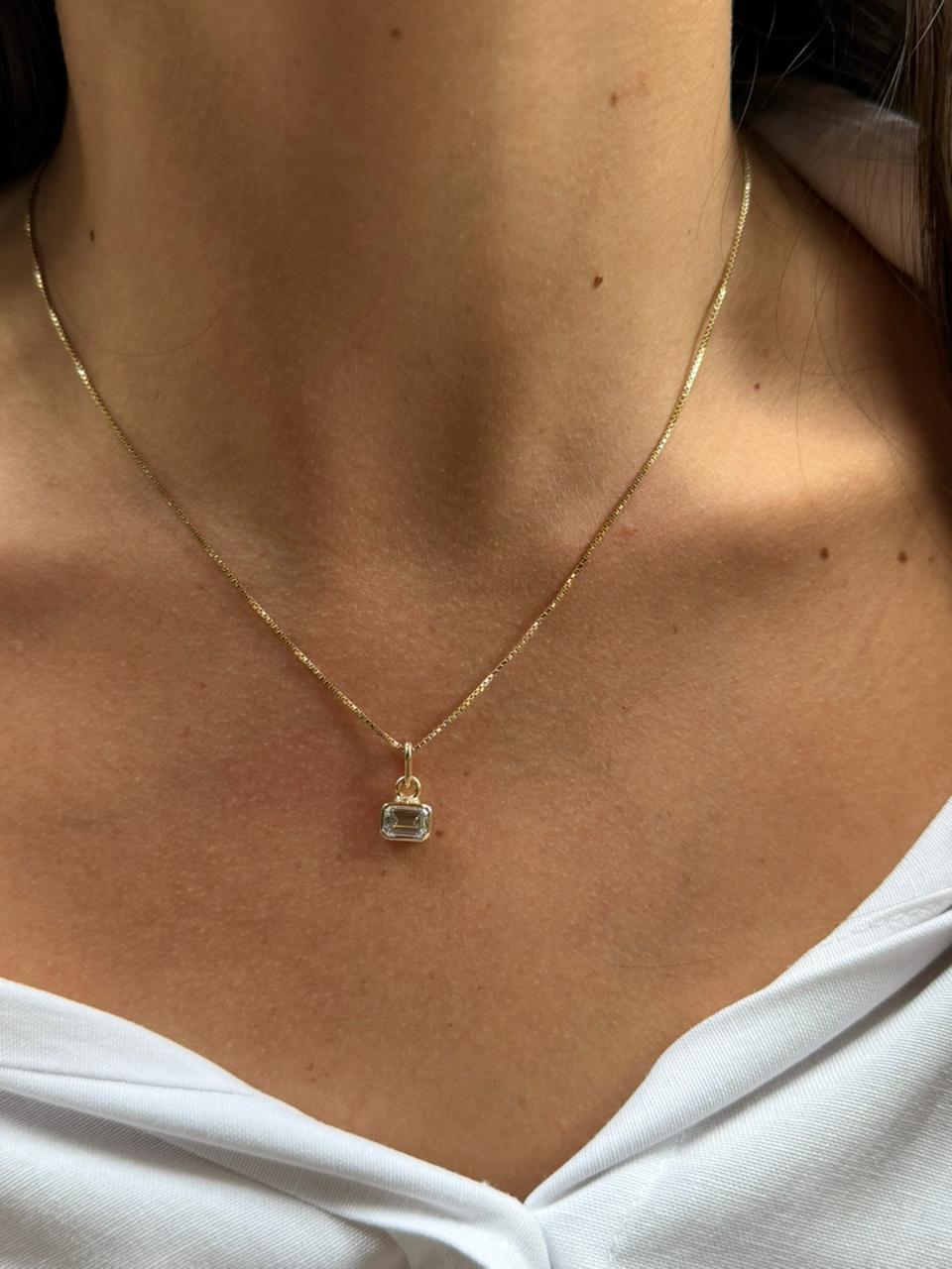 Emerald Bezel Charm